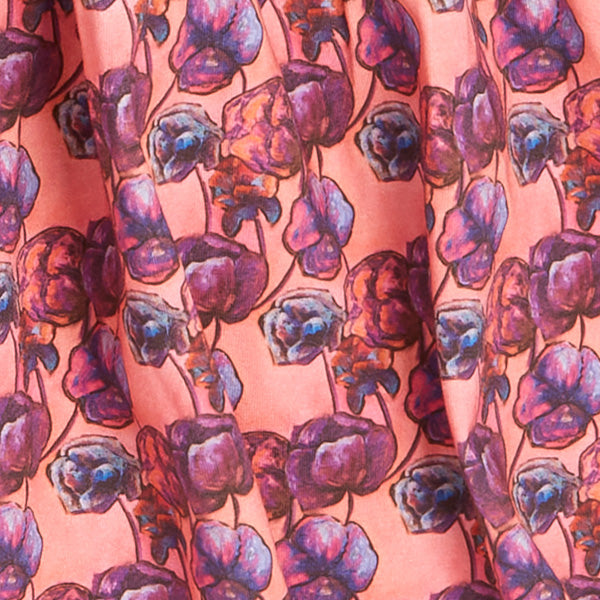 Pink and Purple Floral Pattern Fabric