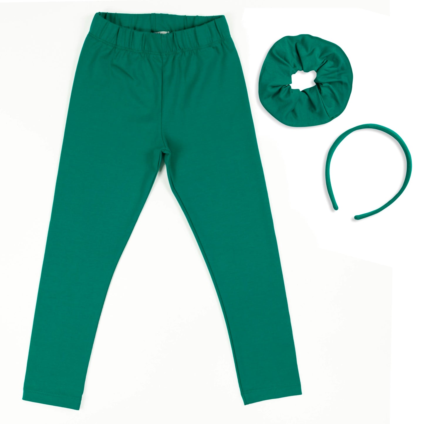 The Pink Picket Fence Girls’ Cotton Leggings with Coordinated Scrunchie and Headband