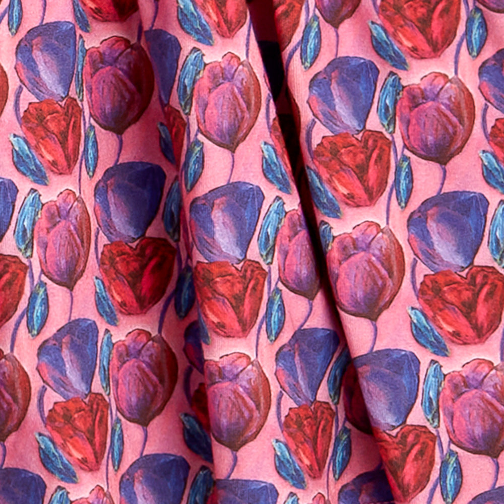 Pink Louise Dress photographed flat to highlight skirt shape and fabric details; cotton dress for playful wear