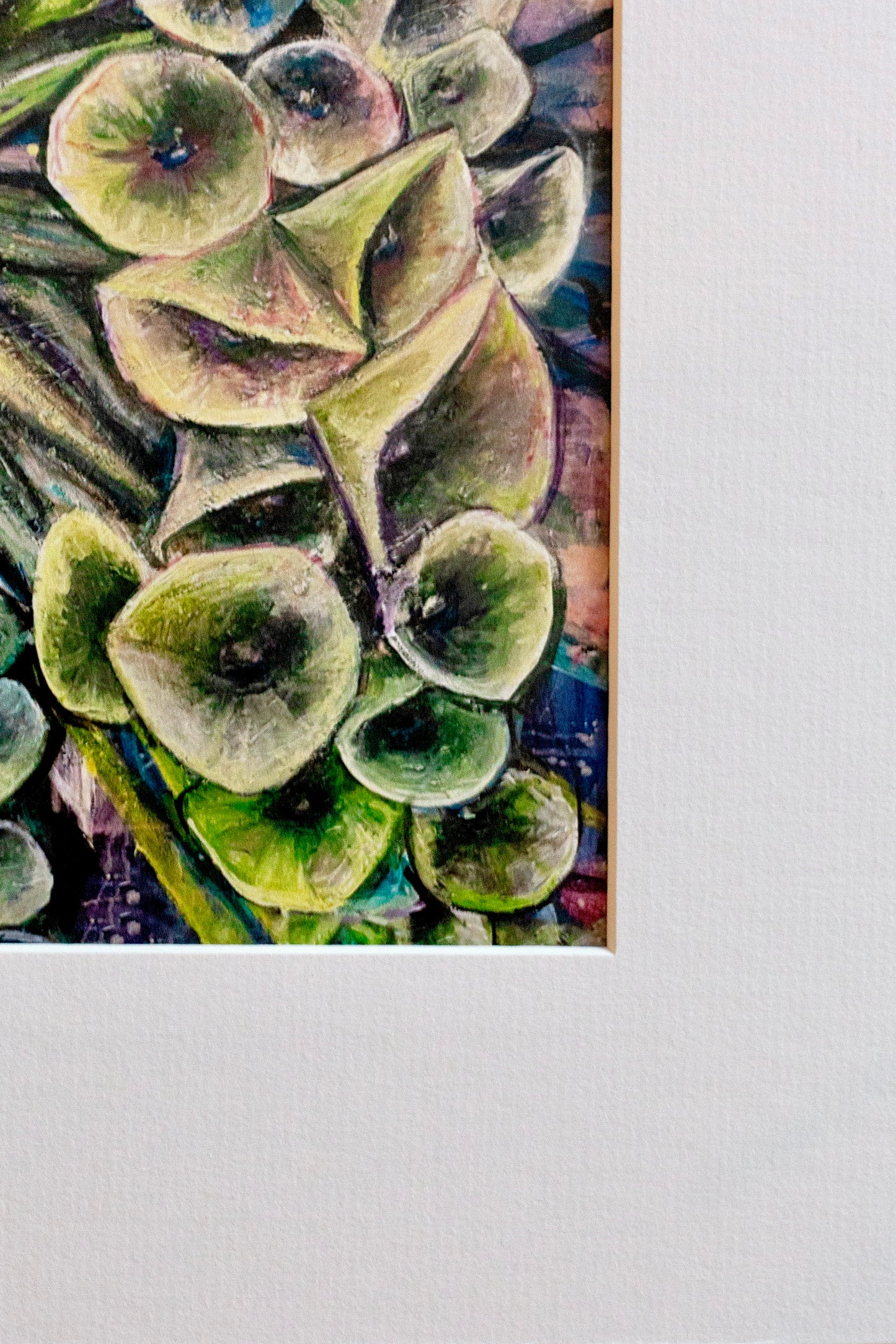 The Pink Picket Fence Hand-Signed Floral Art Print “Background Research” – 12 x 9 inches Matted Wall Art – Fine Art Print Reproduction from Oil Painting by Kallen