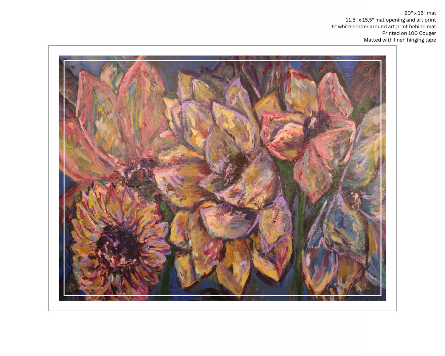 The Pink Picket Fence Hand-Signed Art Print “Over Performing” – 16x20 Matted Wall Art – Fine Art Reproduction from Oil Painting by Kallen
