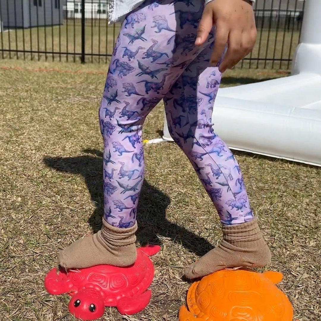 Suzie Dinosaur Leggings | Girls Playwear | Dinosaur Clothes | Best Leggings for Girls | Available in 3 Colors