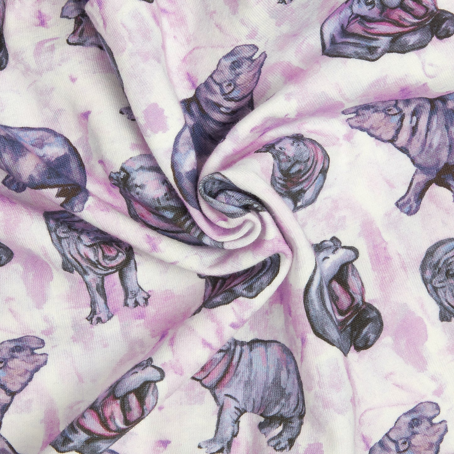 Lulu Hippo Twirl Dress, scrunchie, and leggings set