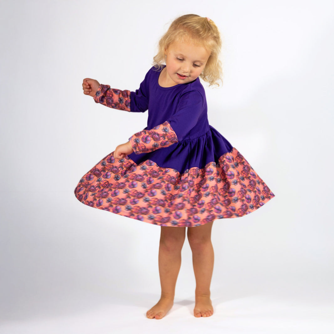 Susanne Lively Girls White Eyelet Twirl Dress - Pink Tie main image 1