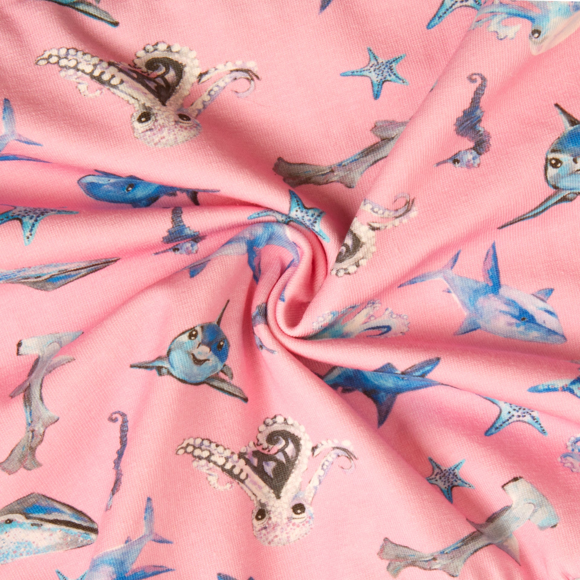 pink shark dress Girls Shark Dress Pink & Blue Ocean Twirl Dress with Scrunchie